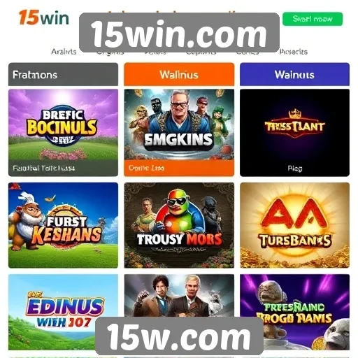 Comparativo de jogos disponíveis em 15win.com e concorrentes